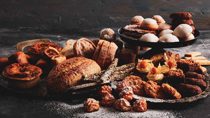 Selection of artisan breads, pastries, and biscuits at the Sydney Royal Fine Food Show Professional Bakery Competition.