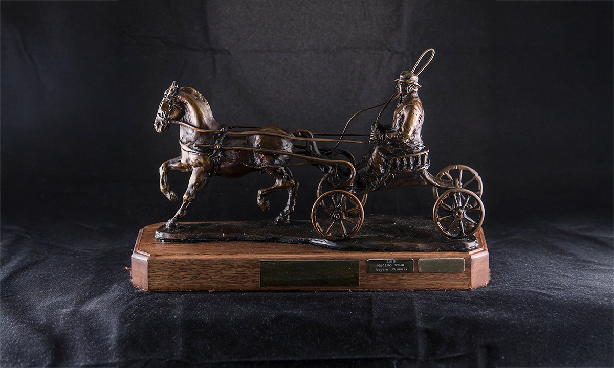 Bronze Sculpture of the Late Allan Brown driving his Non-Hackney Pony Stallion Keral Izon. First presented in 2015.