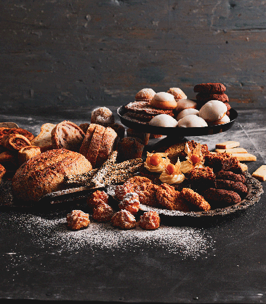 Selection of artisan breads, pastries, and biscuits at the Sydney Royal Fine Food Show Professional Bakery Competition.