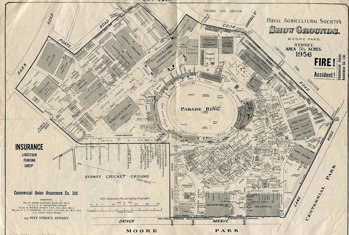 1956 Showground Map